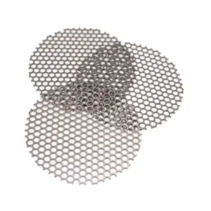 Custom Hardware Sheet Metal Bending Stamping Parts Perforated Metal Sheets Round Honeycomb Net Cover Filter