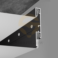 Profilé en aluminium pour plafond tendu, profilé d'ombre en aluminium pour plafond tendu, profilé en aluminium pour bande LED à montage mural, fourni par des fabricants chinois