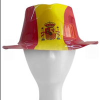 HLC Cadeau promotionnel personnalisé Accessoire de supporter Espagne Danemark Pologne Chapeaux de supporter Perruque et bandeau patriotiques style punk rock pour le Euro