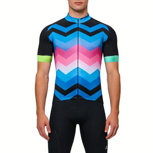 Maillot de Ciclismo de Manga Corta de Alto Rendimiento, de Poliéster Multicolor, de Secado Rápido, con Logotipo Personalizado, Transpirable y Ligero - Product Image 5