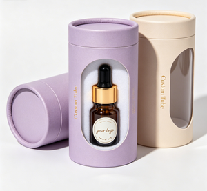 <b>Customized</b> Paper Cosmetic Tube, Round Cardboard Box for <b>Lipstick</b>/Lip Balm/Makeup Brushes, Eco-Friendly Kraft Cylinder Container - Product Image 4