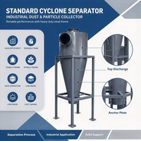 Séparateur centrifuge cyclonique industriel robuste pour l'élimination de la poussière dans les usines de ciment et les mines