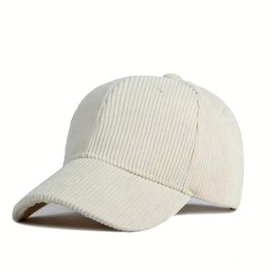 Nuevas Gorras Deportivas de Pana Cálidas de Invierno a la Moda, Gorra de Béisbol de 6 Paneles, Gorras de Béisbol Lisas sin Estampado - Product Image 4