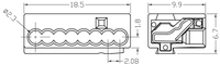 Bornier à ressort PCB connexion de câblage rapide XINYA XY607-4 XY607-8 pas de 2.08mm remplacer le DG220B-2.1 Degson et Kefa, usine