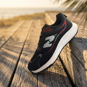 Zapatillas Deportivas Negras de PU Unisex con Cordones, Calzado Casual para Caminar y Entrenar, Envío Aleatorio, Talla L - Product Image 4