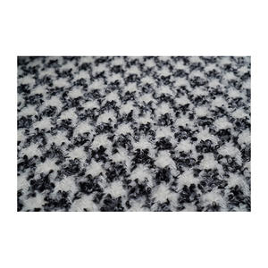 Tela Tweed de Primera Calidad Hecha en Corea, Diseño Elegante en Gris Marfil, Tweed Houndstooth, Tejido Textil Personalizado OEM y ODM - Product Image 2