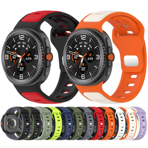 Bracelet de montre sport en silicone bicolore personnalisé, bracelet de remplacement respirant pour Samsung Galaxy Watch 8 Classic - Product Image 2