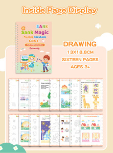 Libro de práctica de escritura <span class=keywords><strong>a</strong></span> mano en inglés para niños, libros de ejercicios con alfabeto, venta al por mayor, libro mágico hundido - Product Image 6