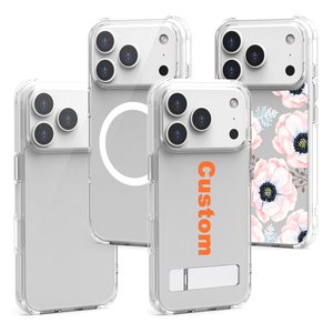 Biểu Tượng Tùy Chỉnh Chất Lượng Rõ Ràng 1.5Mm Magnetic Cứng In Trường Hợp Điện Thoại Với Đứng Cho <span class=keywords><strong>Iphone</strong></span> 17 Không Khí Pro Max Bảo Vệ Điện Thoại Bao Gồm - Product Image 1