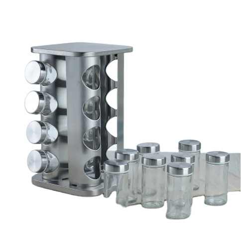 16-Jar Square Top Metal Rotating Spice Rack| Alibaba.com