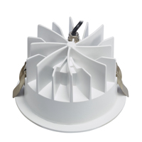 Spot LED encastrable moderne 12W série IP65 dynamique, 75mm, blanc, aluminium moulé sous pression, 4000K COB, pour cuisine, salle de bain et zones humides