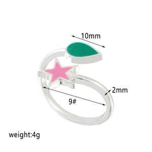 Pendientes colgantes de aleación con forma de lágrima y póker de estrella Rosa artesanal de Metal de alta calidad para los fanáticos de Anime Hunter <span class=keywords><strong>Hisoka</strong></span> <span class=keywords><strong>Cosplay</strong></span> - Product Image 4