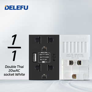 BAOBEN Prise Standard Brésil Italie USA UE avec Interrupteur USB Charge Rapide Type C <span class=keywords><strong>Clé</strong></span> DIY Module de Fonction Panneau 4*2 4*4 Noir - Product Image 5
