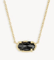 Collier hexagonal en acier inoxydable plaqué or 18 carats, étanche, de la marque Fanhua Jewelry KS Jewelry
