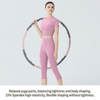 Ensemble de course d'été pour femmes, 2 pièces, séchage rapide, manches courtes, leggings capri, vêtements d'entraînement pour la salle de sport