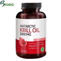 Huile de krill antarctique premium en capsules molles, phospholipides, complément alimentaire naturel pour la santé, astaxanthine, oméga-3 EPA DHA