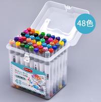 Ensemble de stylos aquarelles en plastique à double tête de 12/24/36/48/60 couleurs Marqueur lavable pour la peinture et le dessin d'art