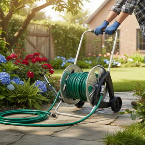 AKROM GIA0712 IPIERRE 130 Carrello Avvolgitubo da Giardino 150ft/20m in ABS/Plastica/Metallo con Connettore in PVC per Uso Esterno Made in Italy - Product Image 3