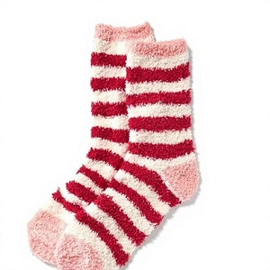 Red White Striped Ankle Lounge <b>Socks</b> <b>Thick</b> Knitted Sweat Absorbent Casual <b>Winter</b> <b>Socks</b> for Adults - Product Image 1