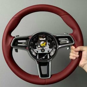 Volant en cuir noir pour Porsche Panamera Cayenne Macan 718 Boxster Cayman 996 <span class=keywords><strong>911</strong></span> 981 958 991 - Product Image 5