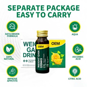 Boissons pour la prise de <span class=keywords><strong>poids</strong></span> certifiées GMP HALAL ISO9001, gestion <span class=keywords><strong>du</strong></span> <span class=keywords><strong>poids</strong></span> nutritionnelle OEM - Product Image 1