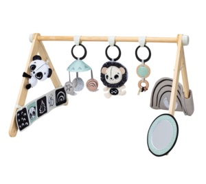 Tiny Love Luxe - Gymini Tapis de jeu rond en bois noir et blanc pour l'intérieur et l'extérieur, pour les enfants de 0 à 6 ans - Product Image 4