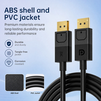 Cable DP 1.4 de 8K 60Hz, Cable DisplayPort de 32.4Gbps, Sincronización de Audio y Video HD, Carcasa de ABS, Revestimiento de PVC para Monitor de PC y Proyector