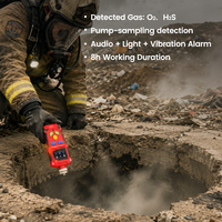 Détecteur de gaz O2 H2S rechargeable, longue durée de vie de la batterie, moniteur de gaz double portable, stockage de données, équipement anti-explosion