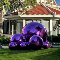 Boule miroir gonflable violette réutilisable, ballon bulle brillant en PVC, décoration de boule disco pour mariage, fête, événement, accessoire photo