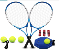 Raquetas de tenis al aire libre con adecuado para principiantes y profesionales con 4 pelotas de tenis 4 bandas para el sudor y 1 bolsa de tenis