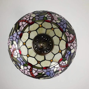 LongHuiJing High End Quality Middle 16 Inch Stained Glass Dragonfly Tiffany LED Table Adjustable Height for Bedroom Bar Cafe - Product Image 5