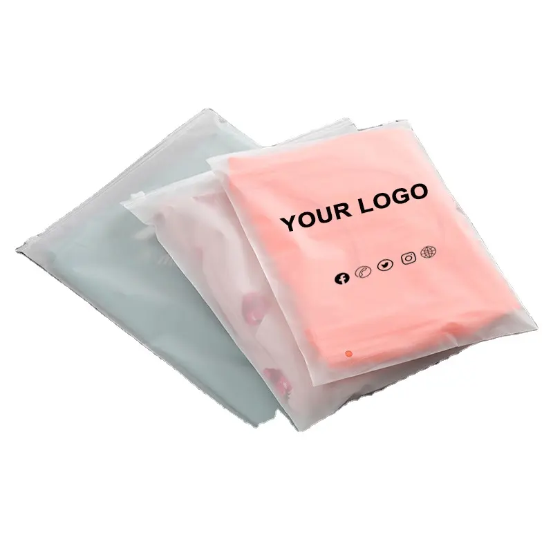 Neue Hot Selling Matte Transparent Pe Zipper Wieder versch ließbare Kleidung Verpackung Frosted Plastic Ziplock Bag