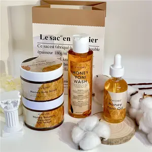 Quantité minimale de commande 100 pièces kit de miel féminin soins intimes quotidiens pour la zone vaginale lavage yoni marque privée