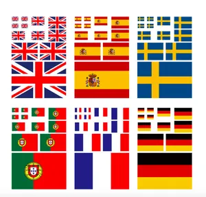 Adesivi Quadrati della Bandiera Nazionale della Spagna per Squadre di <span class=keywords><strong>Calcio</strong></span> - Product Image 1