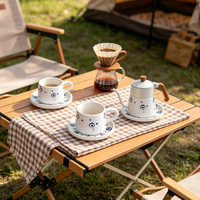 Tasse à café turque en céramique œil porte-bonheur faite à la main, tasse décorative créative pour la maison