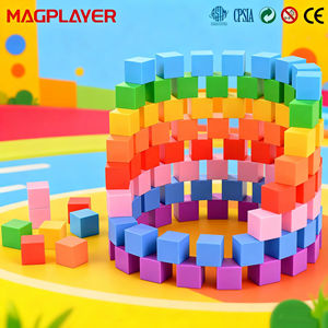 <span class=keywords><strong>Cubes</strong></span> Magnétiques MAGPLAYER Blocs de Construction Empilables Puzzles Jouets Éducatifs STEM Cadeaux pour Enfants en Bas Âge - Product Image 1