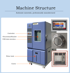 Chambre d'essai d'âge par humidité et chaleur programmable 100L~<span class=keywords><strong>1000L</strong></span>, température haute/basse (-70~150°C), contrôle d'humidité, écran tactile LCD, garantie 1 an - Product Image 3