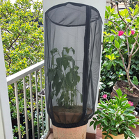 Cage de protection solaire autoportante en métal écologique à motif uni avec fermeture à bouton pour insectes, pot de fleurs, jardin et animaux de compagnie