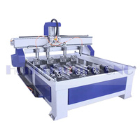 4 Axes 4 6 8 Têtes Multi Head Rotary Cnc Router Pour Meubles Jambes Sofa Pieds Statue 3D Relief Cnc Carving Machine