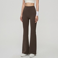 Leggings évasés taille haute pour femme en tissu effet peau de requin, coupe cloche, pour yoga, rehaussement des fesses, amincissant, polyvalent pour le fitness, la danse et la gym