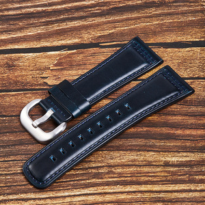 Nueva Correa de Reloj de Cuero Genuino Encerado Estilo Vintage con Hebilla de Pin para Relojes Elegantes de 28MM para Hombre - Product Image 4