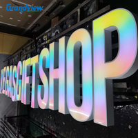Panneau lumineux LED 3D personnalisé pour entreprises - Enseigne publicitaire RVB pour utilisation intérieure/extérieure