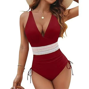European American Women's Sexy High Waist Bikini New Cross-Border Swimsuit Hot Tight Fit <b>Diving</b> <b>Masks</b> - Product Image 3