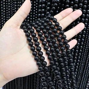 2mm-16mm 5810 perles noires environnementales en cristal de trou traversant pour les bijoux