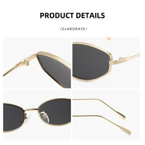 <span class=keywords><strong>Occhiali</strong></span> da Sole Poligonali con Etichetta Privata, Confezione Personalizzata, Stampa Logo, Montature <span class=keywords><strong>Sottili</strong></span> in Metallo Vintage, Protezione UV400, Produttore di <span class=keywords><strong>Occhiali</strong></span> da Sole - Product Image 3