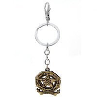 Collier vintage en acier inoxydable et porte-clés rétro, inspirés de l'animation JOJO's Wonderful Adventure Stone Ghost Face Shore Dew