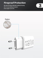 Simsukian nouveau modèle couleur blanche Mini 5v 1.5a adaptateur de chargeur USB 7.5w 5V 1A AC DC adaptateur d'alimentation avec certificat CE/KC UL