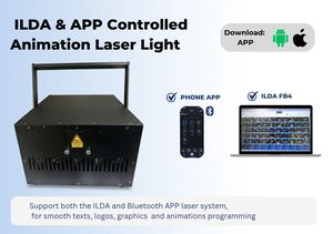 Spectacle Visuel Artistique Interactif, Projecteur de Spectacle Laser RGB Programmable de 20 <span class=keywords><strong>Watts</strong></span> à Activation Sonore, Logos Personnalisés, Jardin - Product Image 2
