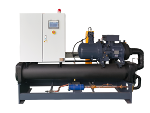 สำหรับเครื่องทำความเย็นแบบสกรูระบายความร้อนด้วยน้ำ 100KW 380V/415V R-22 พร้อมมอเตอร์ควบคุมอัตโนมัติ ปั๊ม คอมเพรสเซอร์ ประหยัดพลังงาน เสียงเบา ใหม่ - Product Image 2