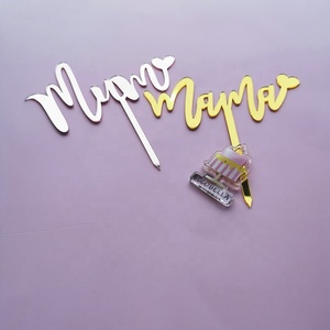 Feliz cumpleaños mamá acrílico pastel Topper para decoraciones de fiesta del Día de la madre y accesorios de pastel - Product Image 5